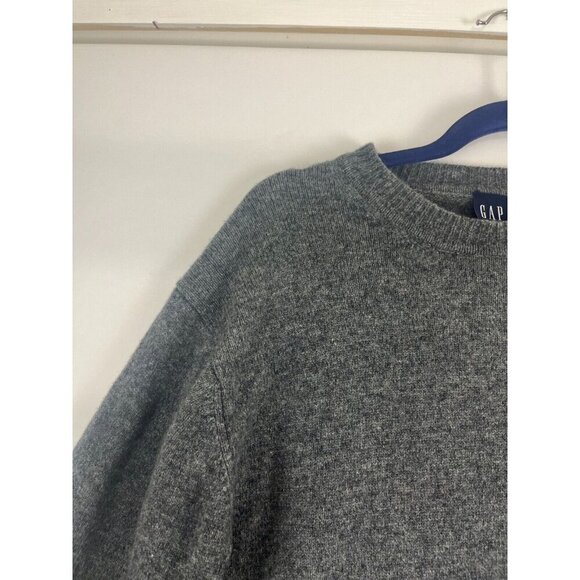 Gap Grey Lambswool Crewneck Women's Sweater - Picture 3 of 13